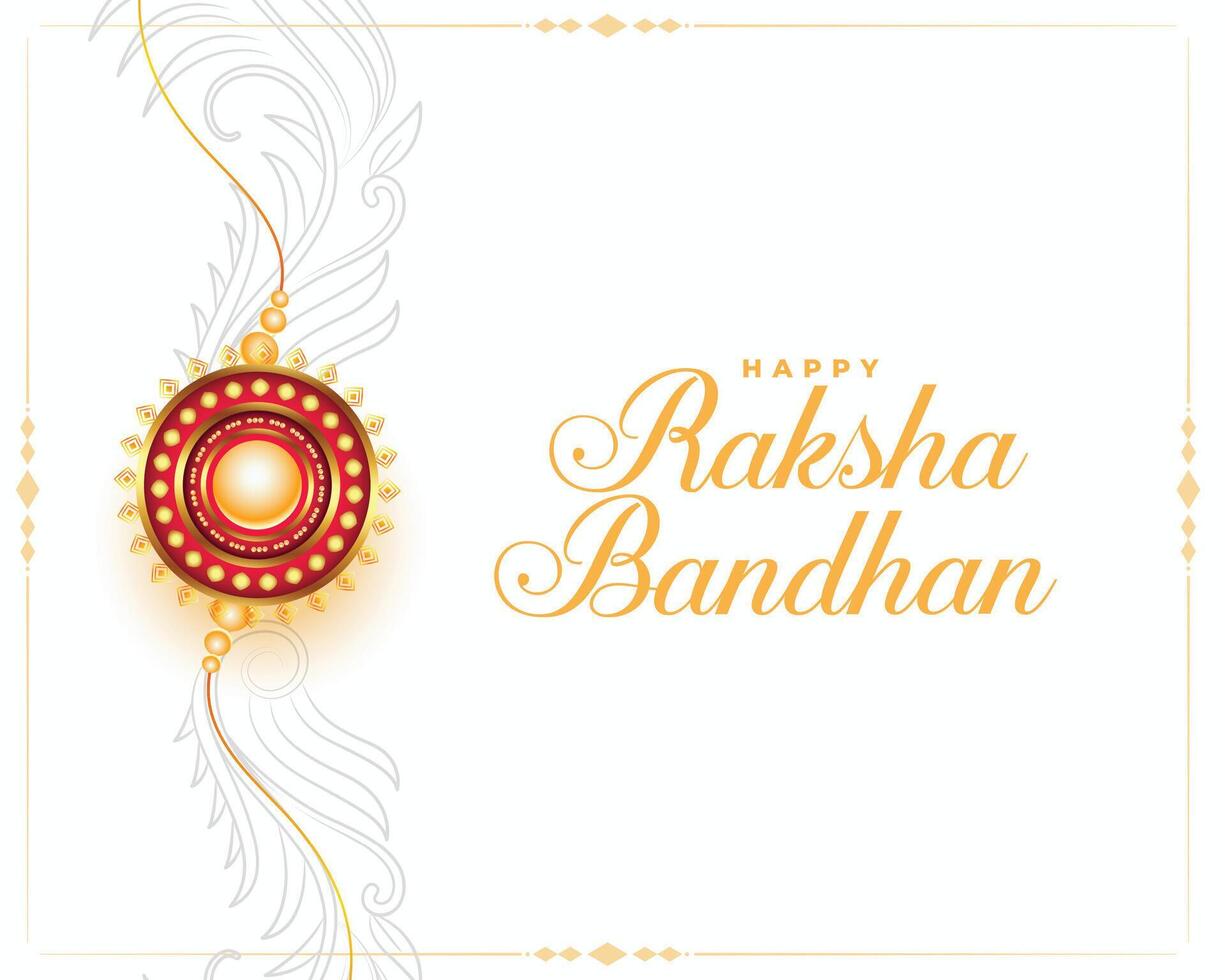 realista raksha Bandhan festival antecedentes con rakhi diseño vector