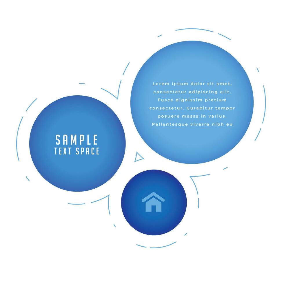 web business banner with blue circular layout and text space vector