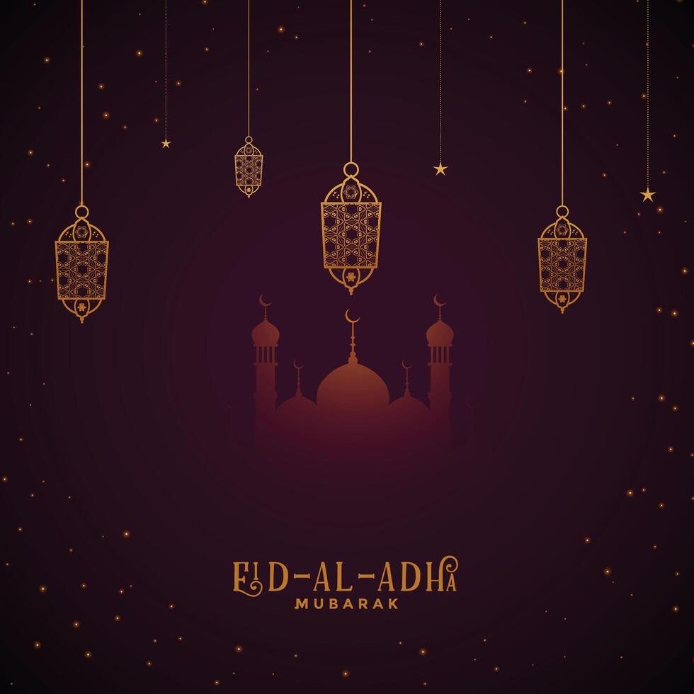 eid al adha mubarak festival background design vector