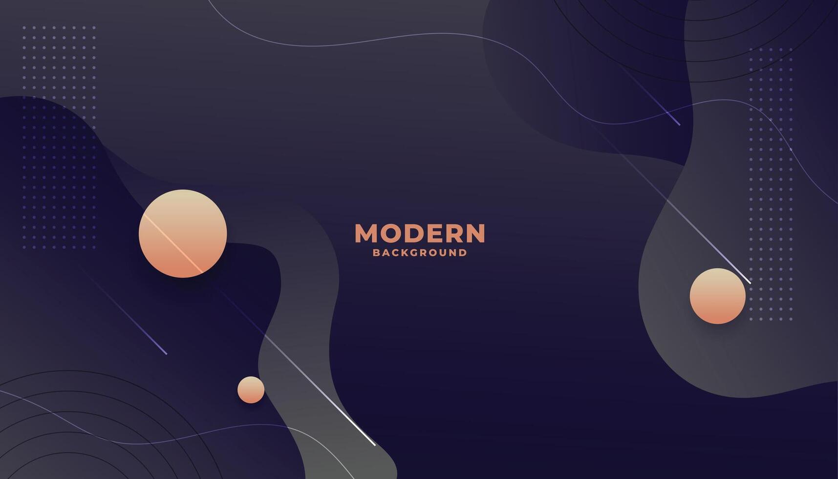 dark modern fluid style background with curve shapes vector