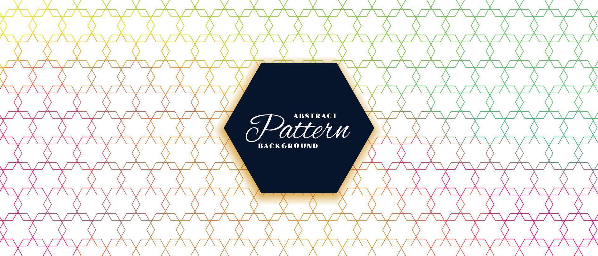 elegant hexagonal line pattern colorful background design vector