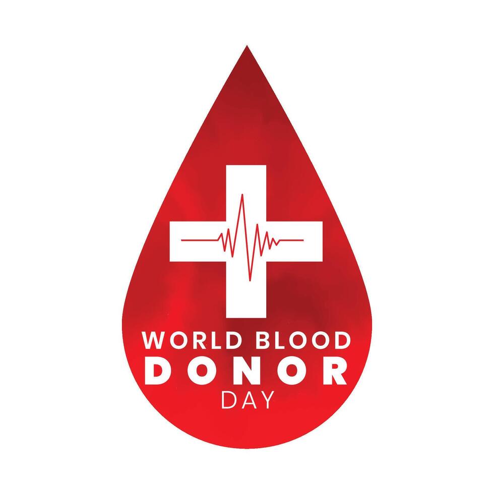 international world blood donor day awareness background vector
