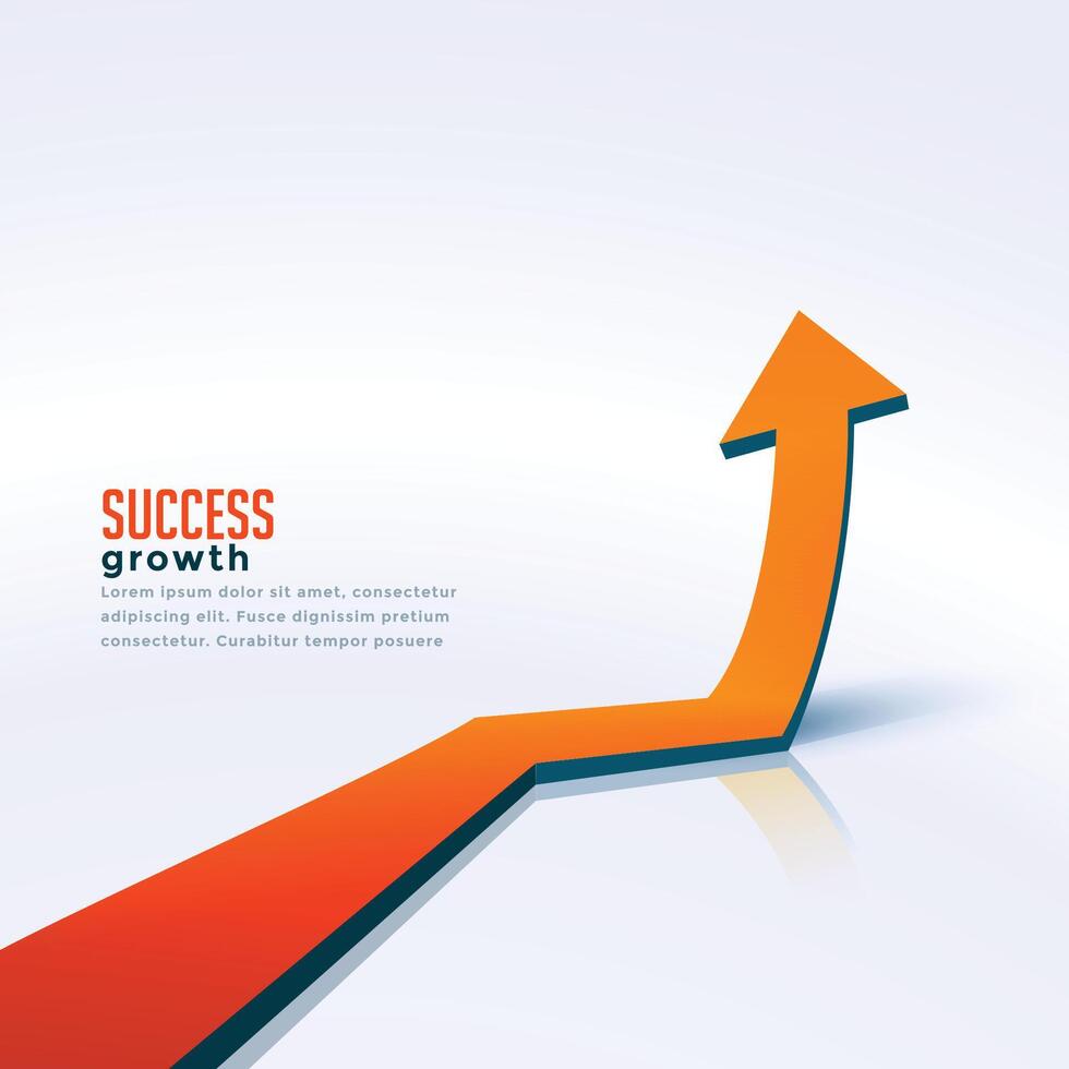 business success growth arrow moving upward background vector