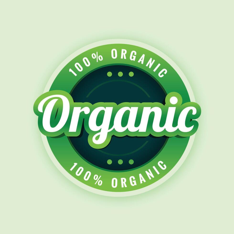 pure and organic label or sticker design vector