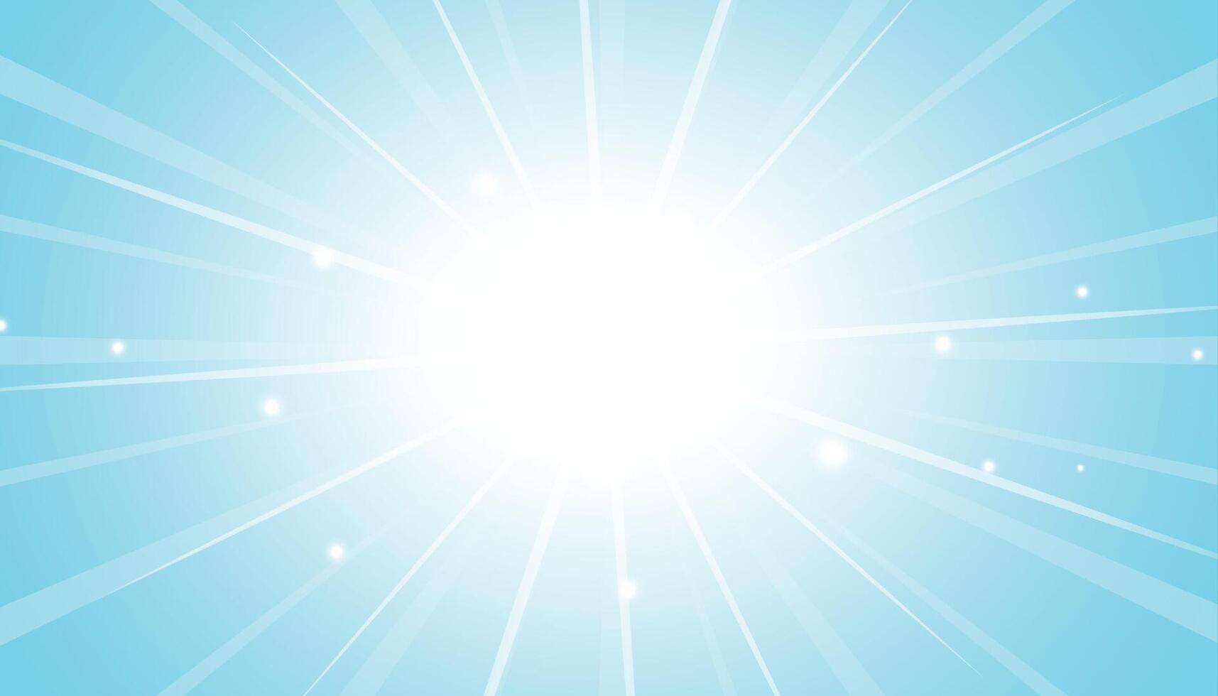 Blue background with glowing light rays design vector