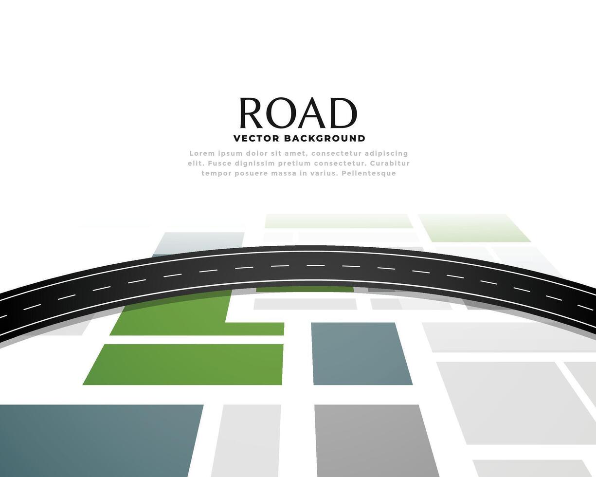 road map journey route pathway background design vector