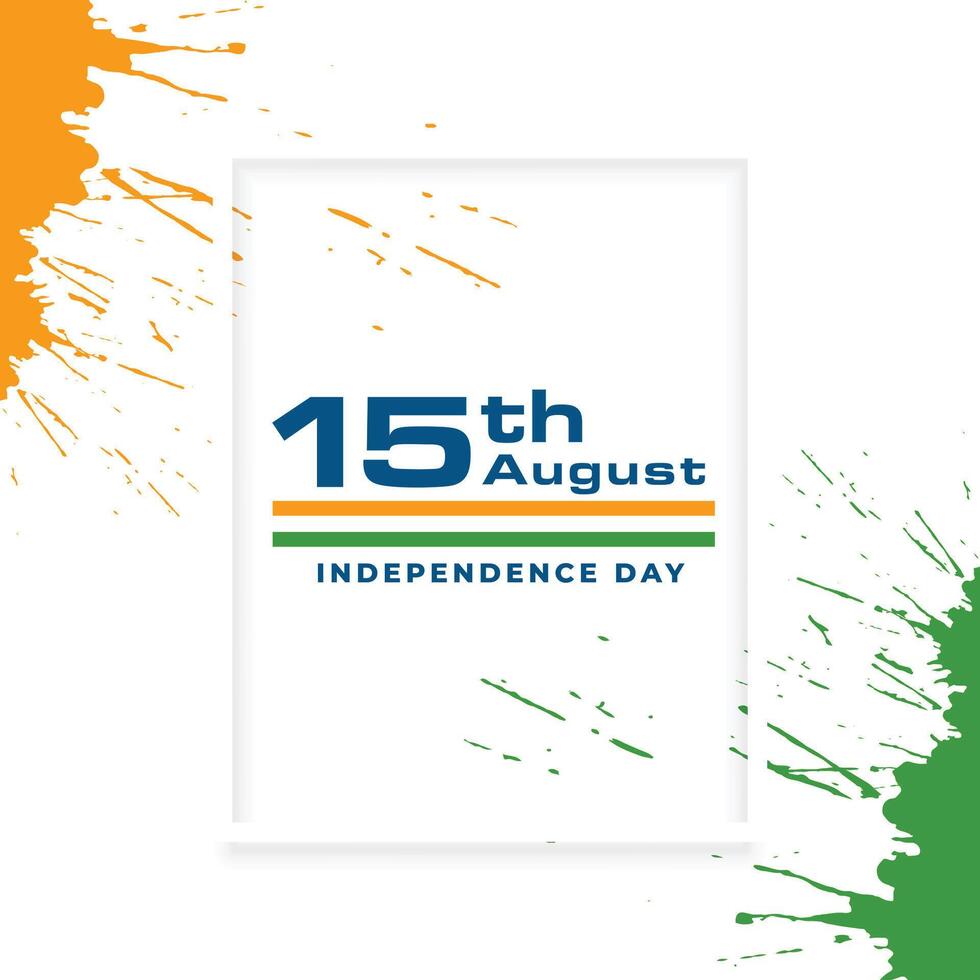independence day of india watercolor splatter style background vector