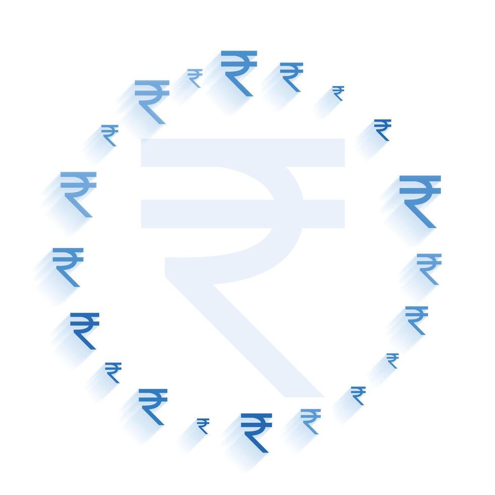 indio rupia símbolo marco antecedentes vector