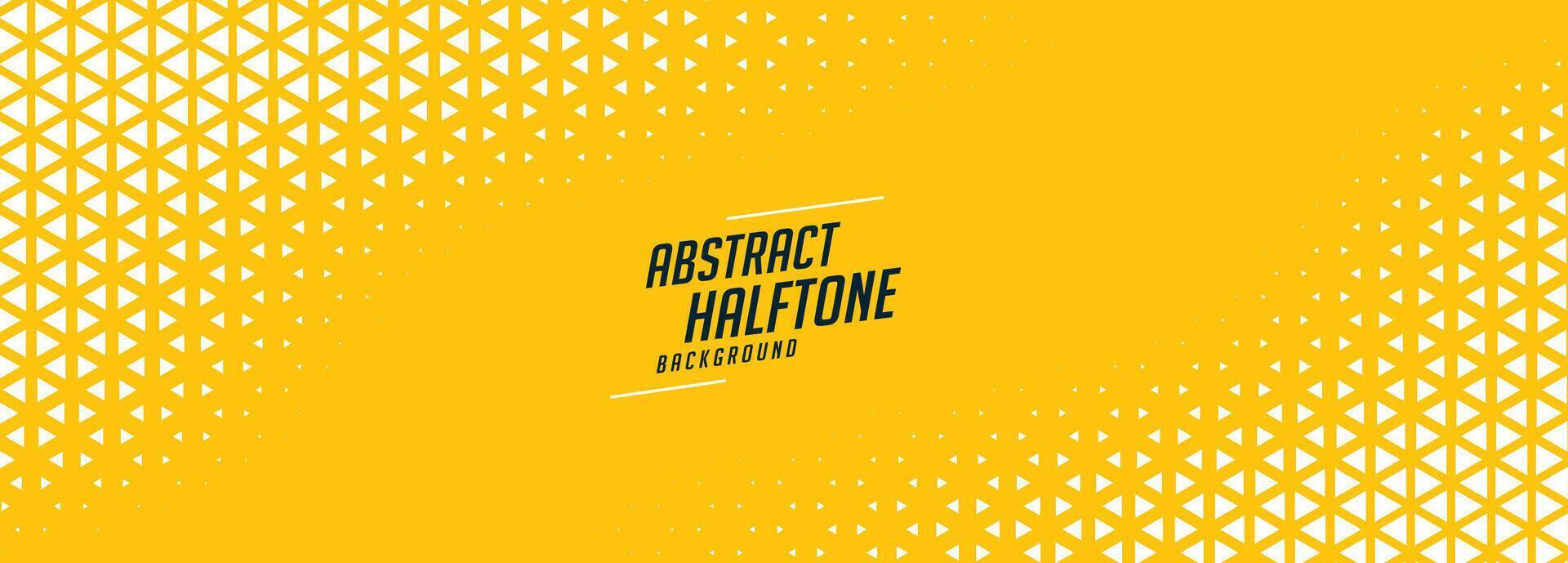 abstract halftone yellow banner design vector