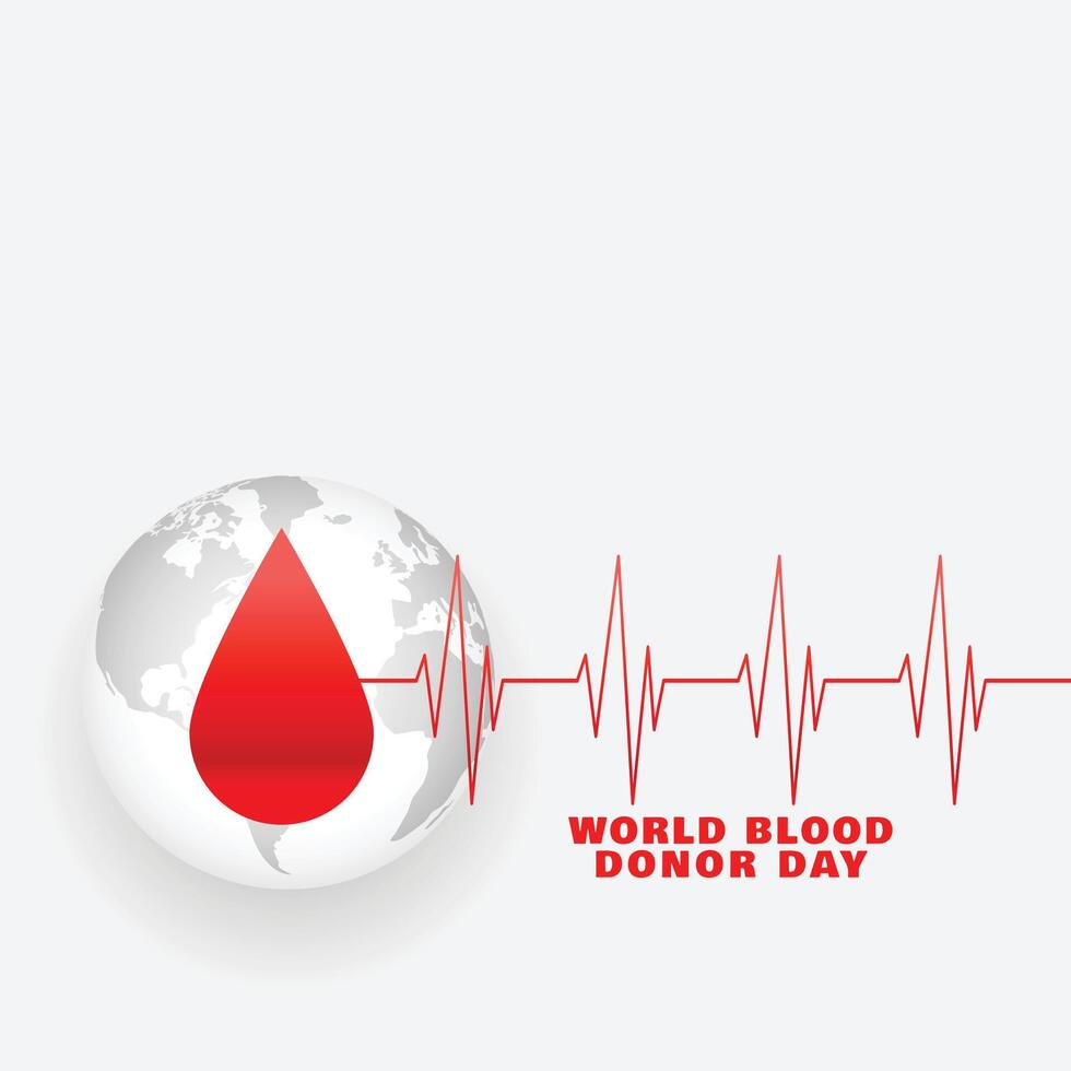 internacional mundo sangre donante día póster diseño vector