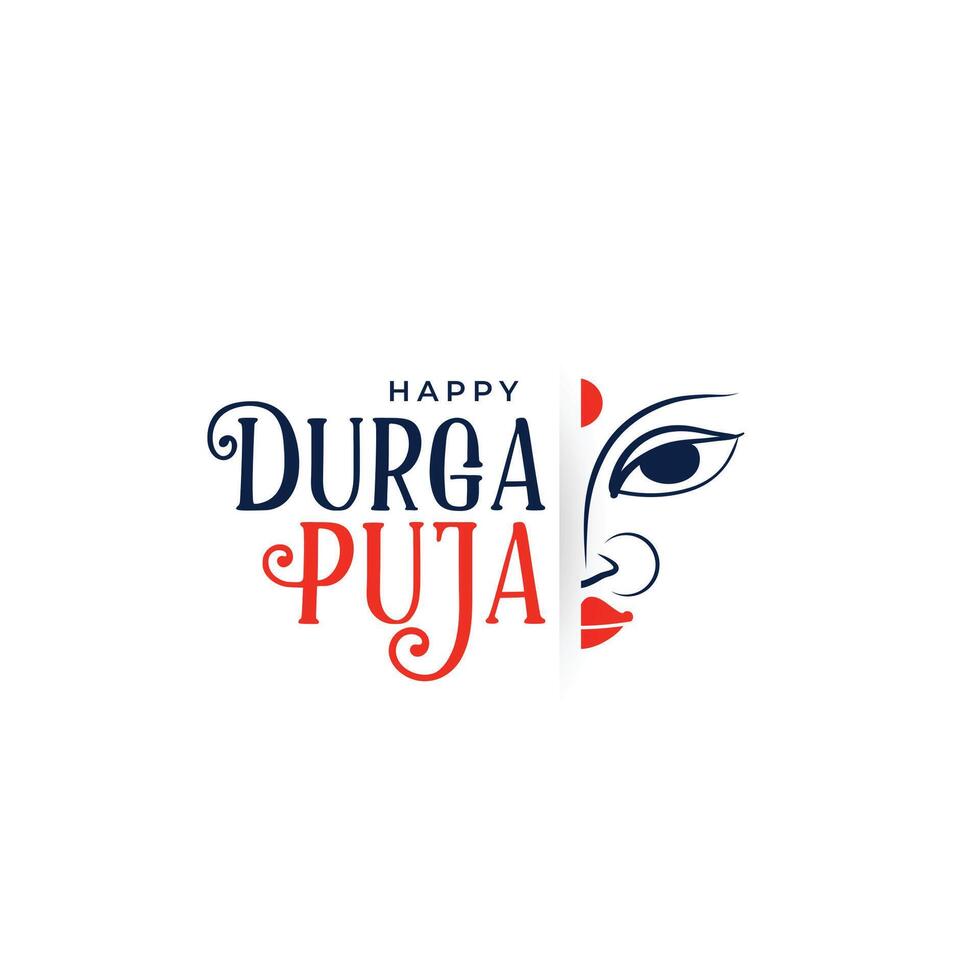 happy durga pooja indian festival celebration background vector