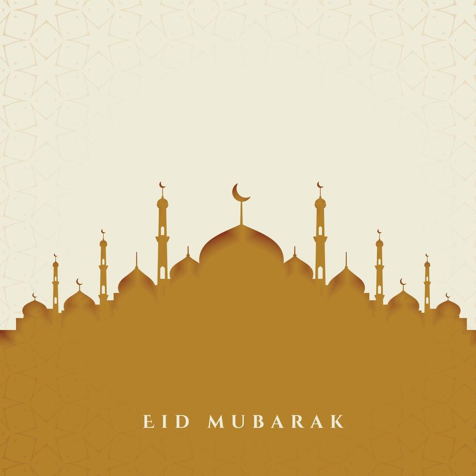 eid Mubarak festival saludo antecedentes diseño vector