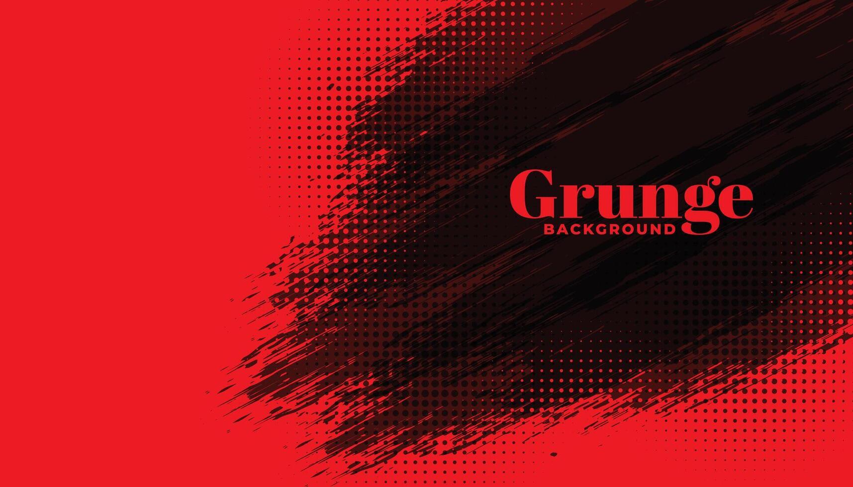 abstract red background with black grunge effect design vector