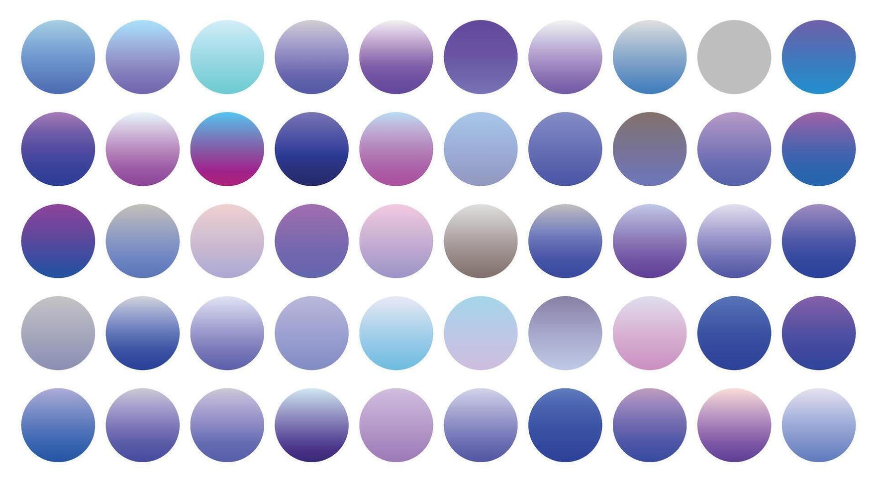 grande conjunto de frio azul y púrpura gradientes vector