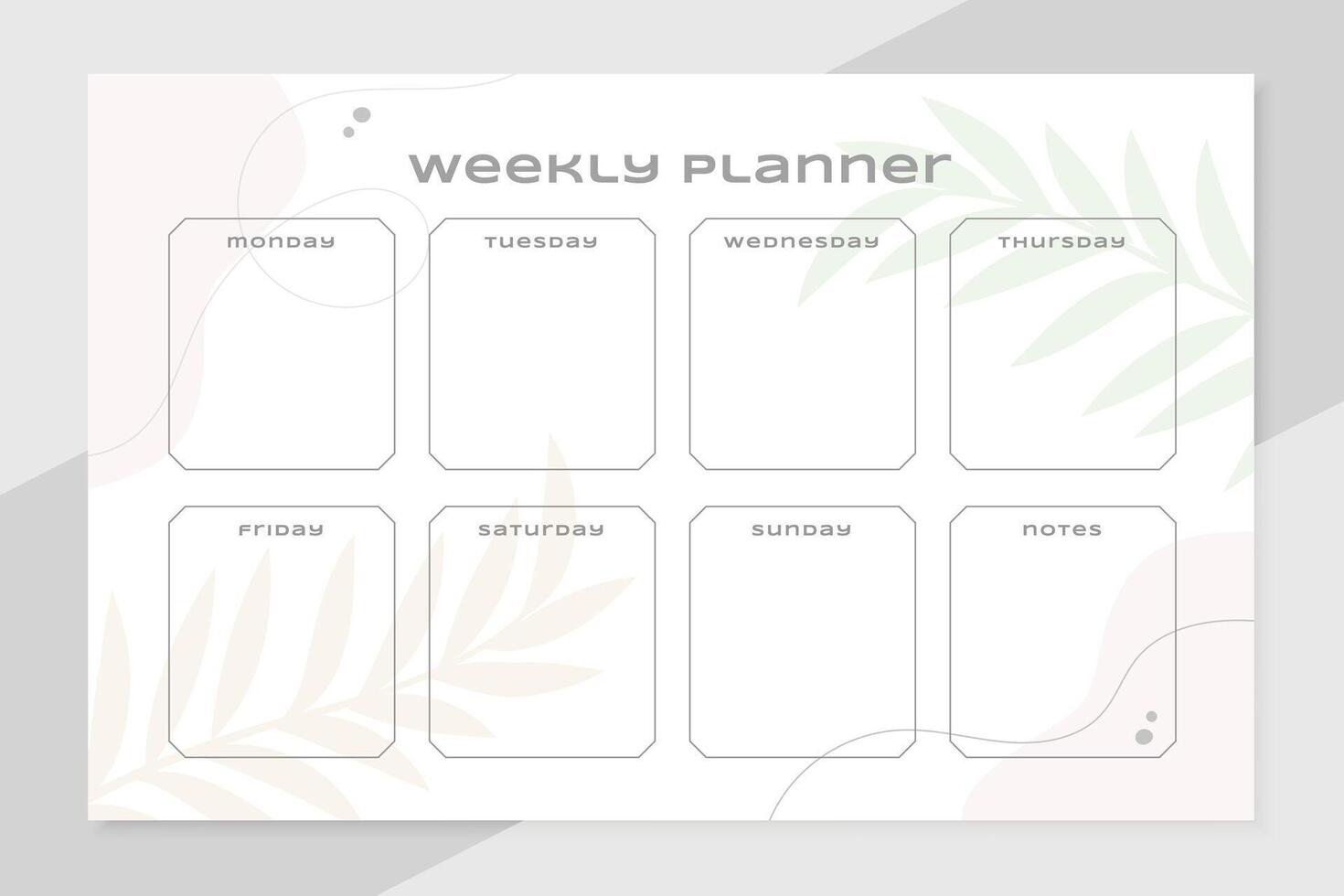 sencillo semanal planificador modelo que hacer lista organizador vector