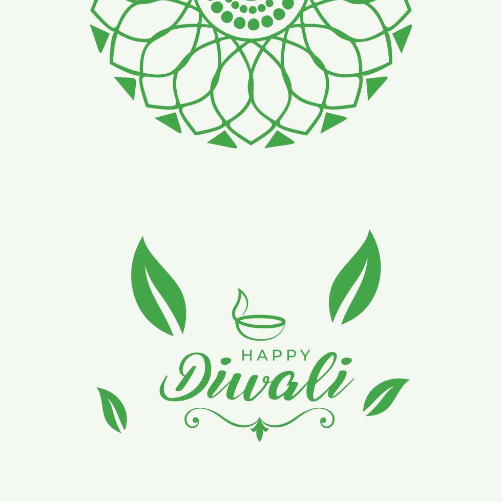 happy diwali celebration background in eco friendly concept vector