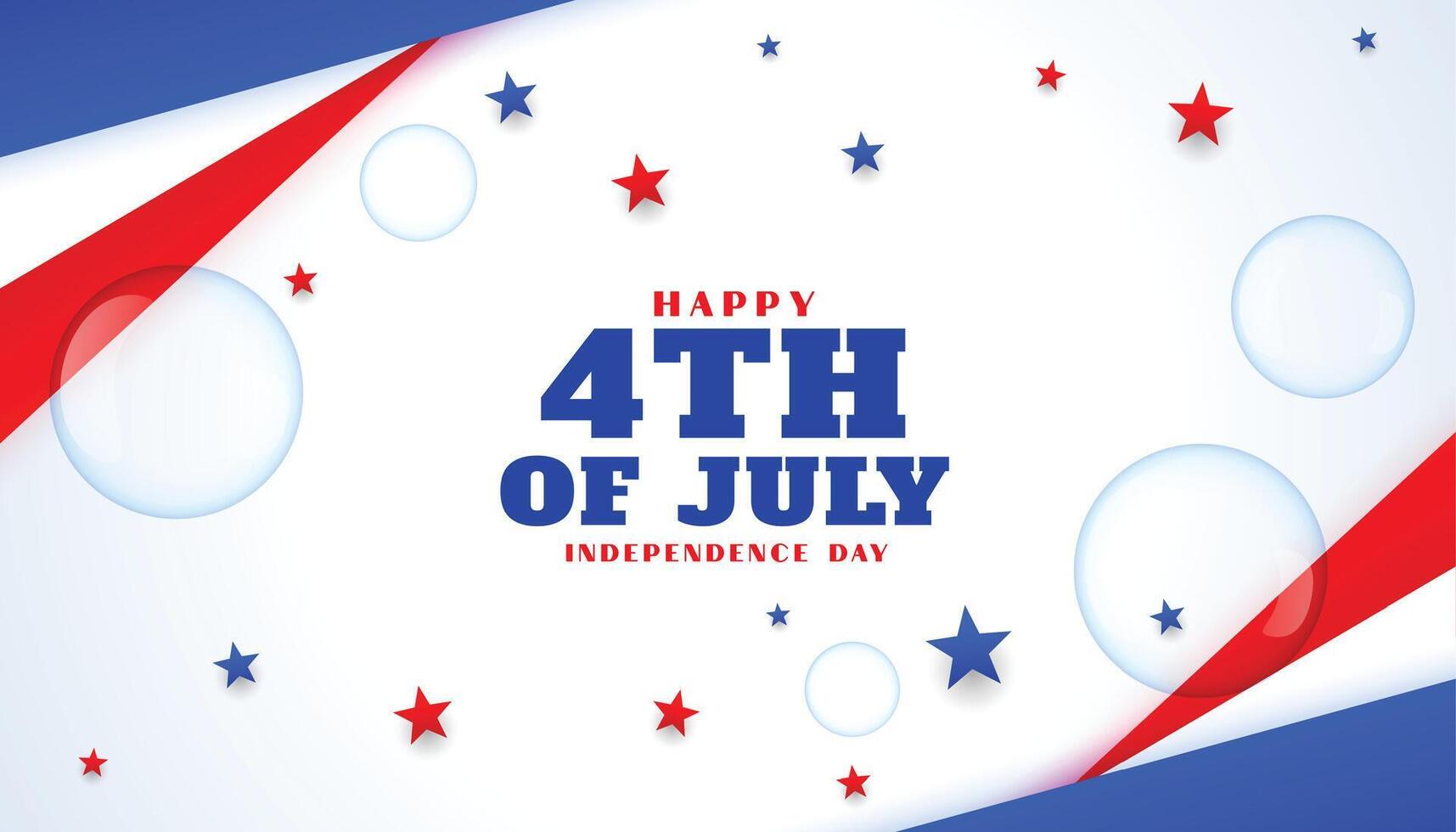 happy fourth of july independence day on bubble style background vector