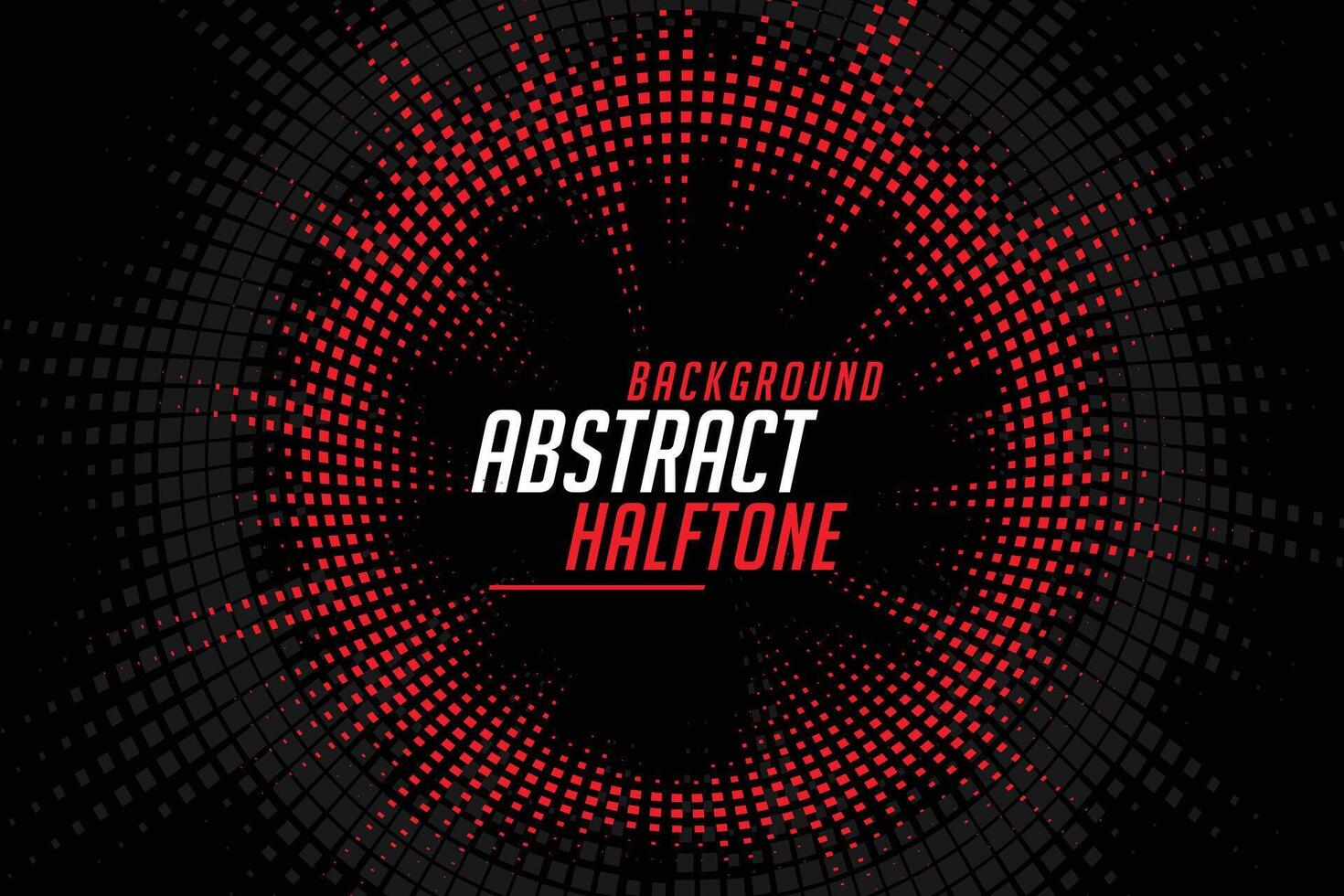 abstract halftone circular lines red black pattern background vector