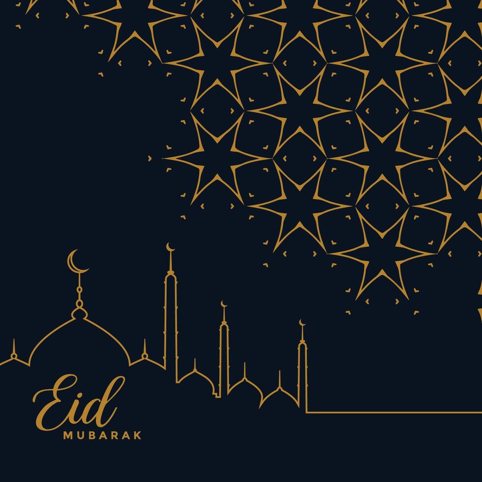 eid Mubarak festival antecedentes con islámico modelo vector