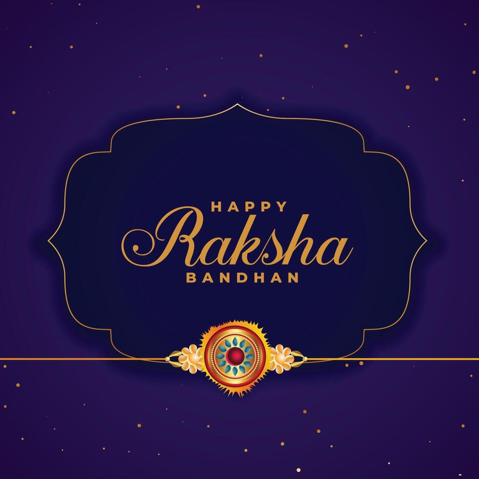 contento raksha Bandhan púrpura antecedentes con rakhi diseño vector