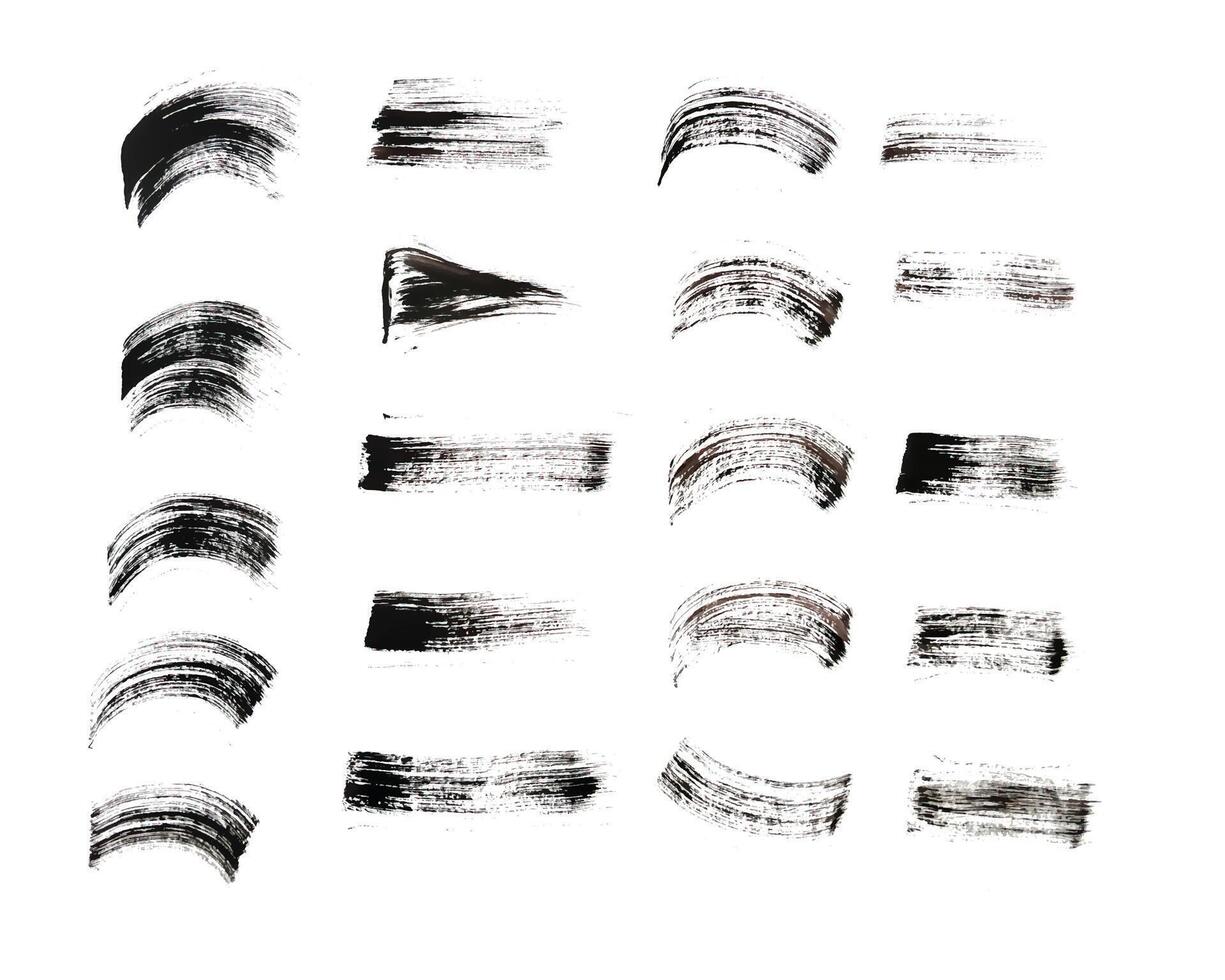 hand drawn brush stroke in various style design vector