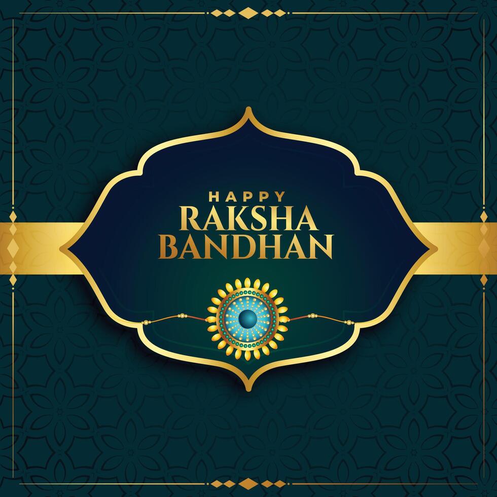 traditional raksha bandhan indian festival card design vector