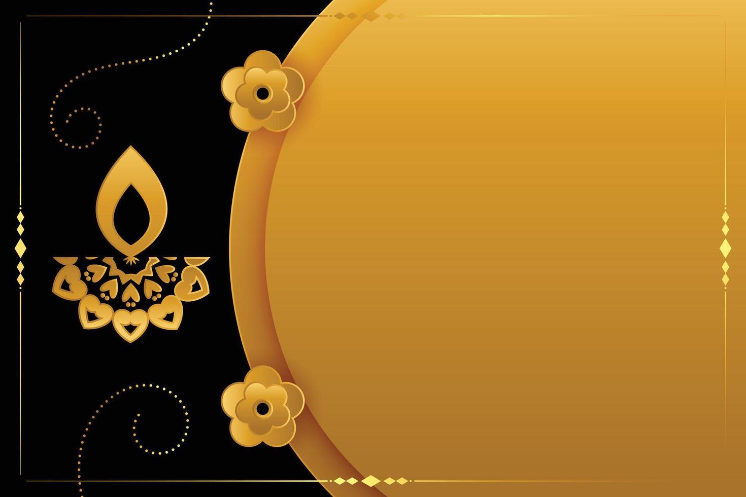 indian deepavali banner with text or image space vector