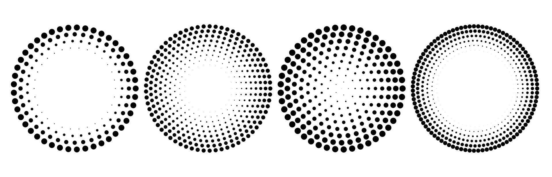 Abstract grunge halftone round dots background design vector