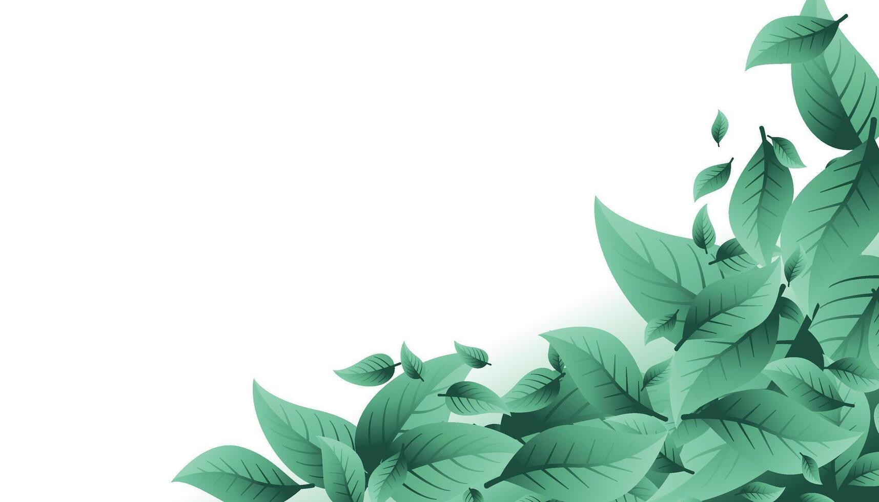 nature background with many leaves and text space vector