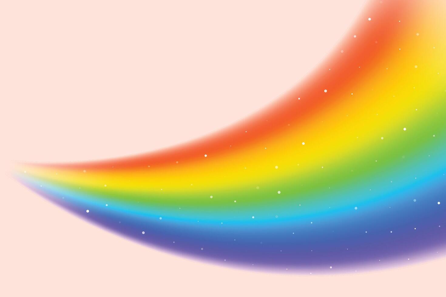 realistic colorful rainbow wave background vector