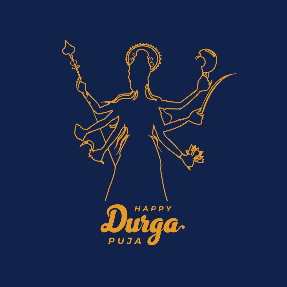 shubh navratri festival Durga pooja evento tarjeta con maa Durga diseño vector ilustración