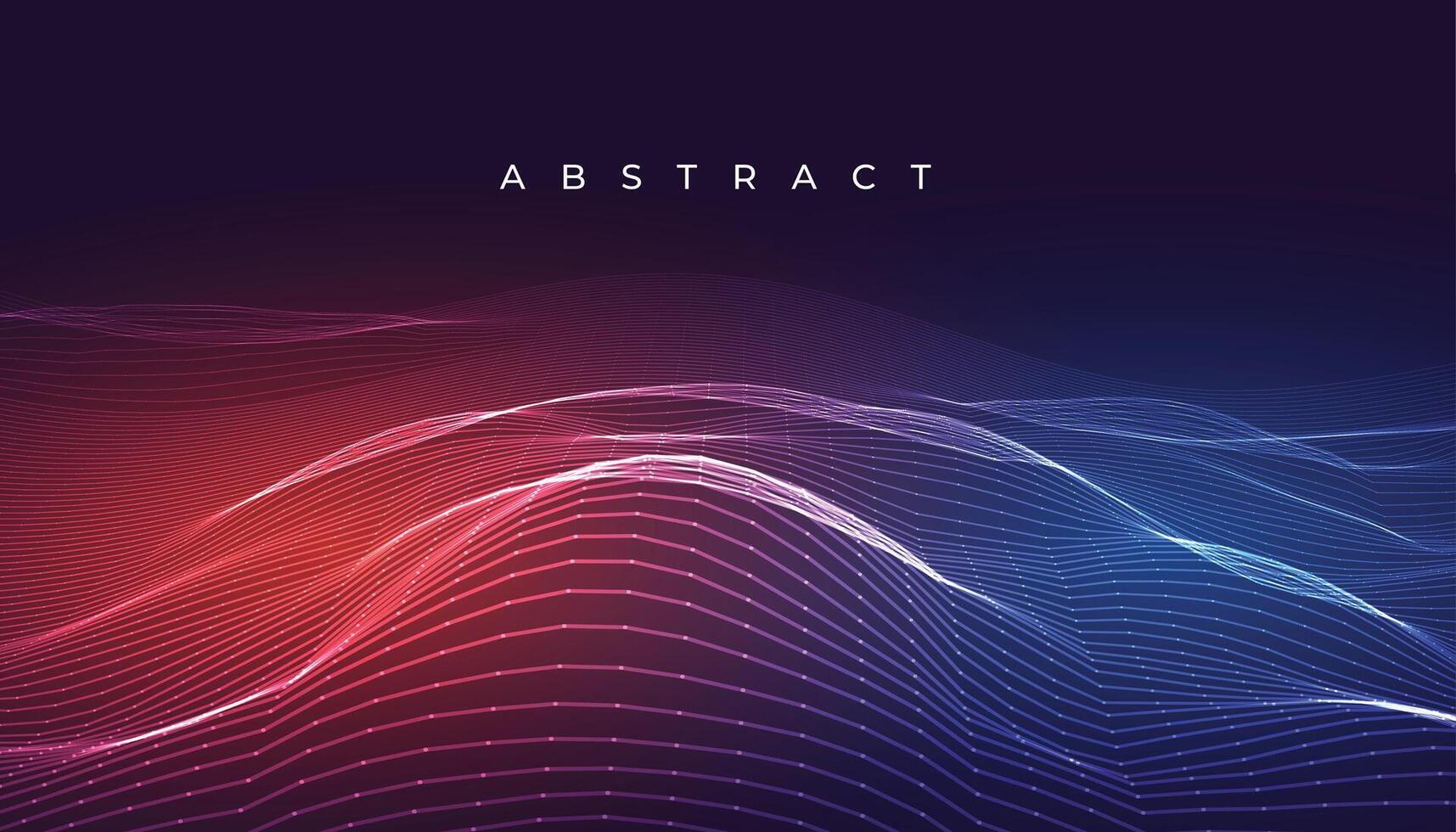 digital glowing abstract wavy lines background design vector