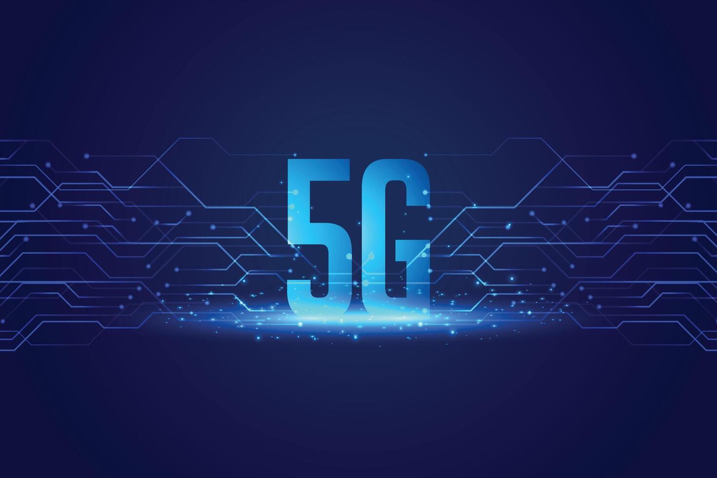digital 5G technology concept background for superfast speed vector