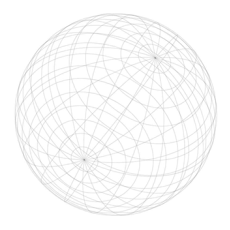 resumen geométrico esfera cuadrícula gráfico diseño vector