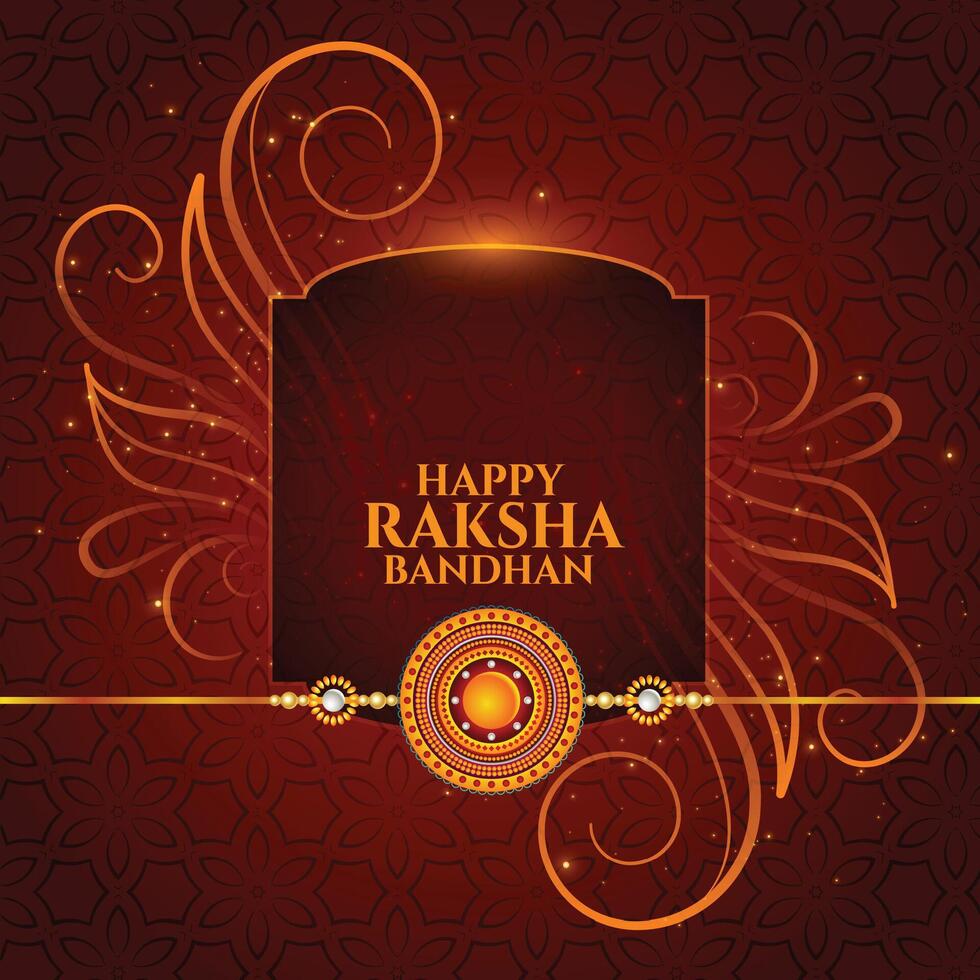 traditional raksha bandhan brother and sister festival design vector