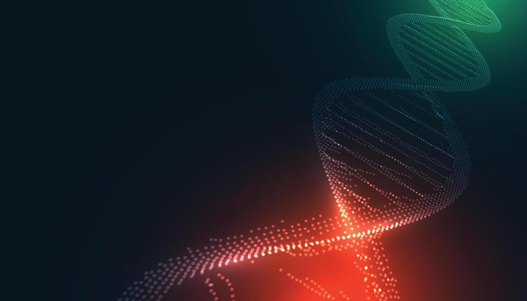 brillante adn hecho con partículas médico antecedentes vector