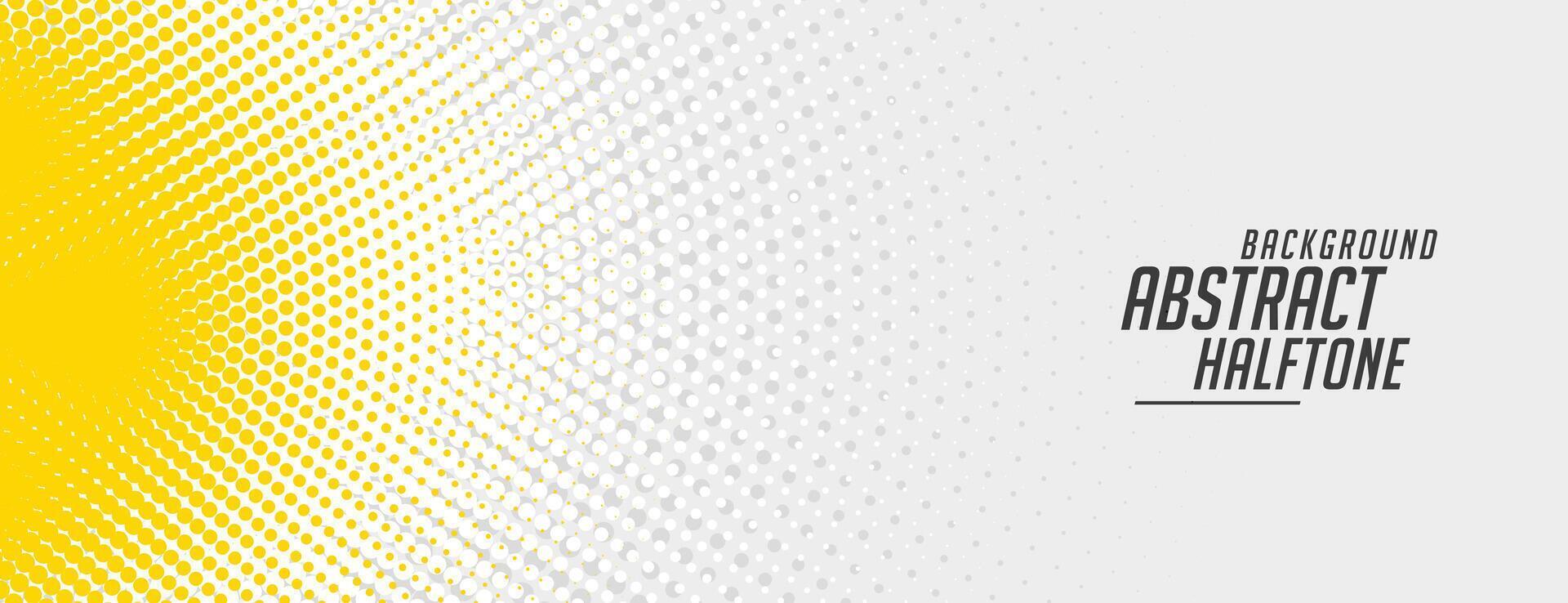 abstract yellow and white halftone banner design vector
