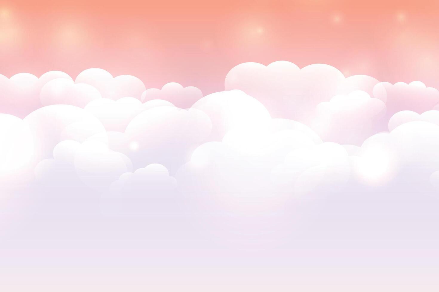 dreamy cloud background with pastel color sky vector