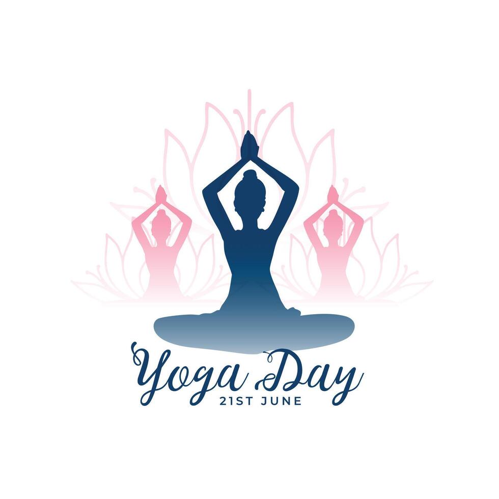 international yoga day fitness background vector