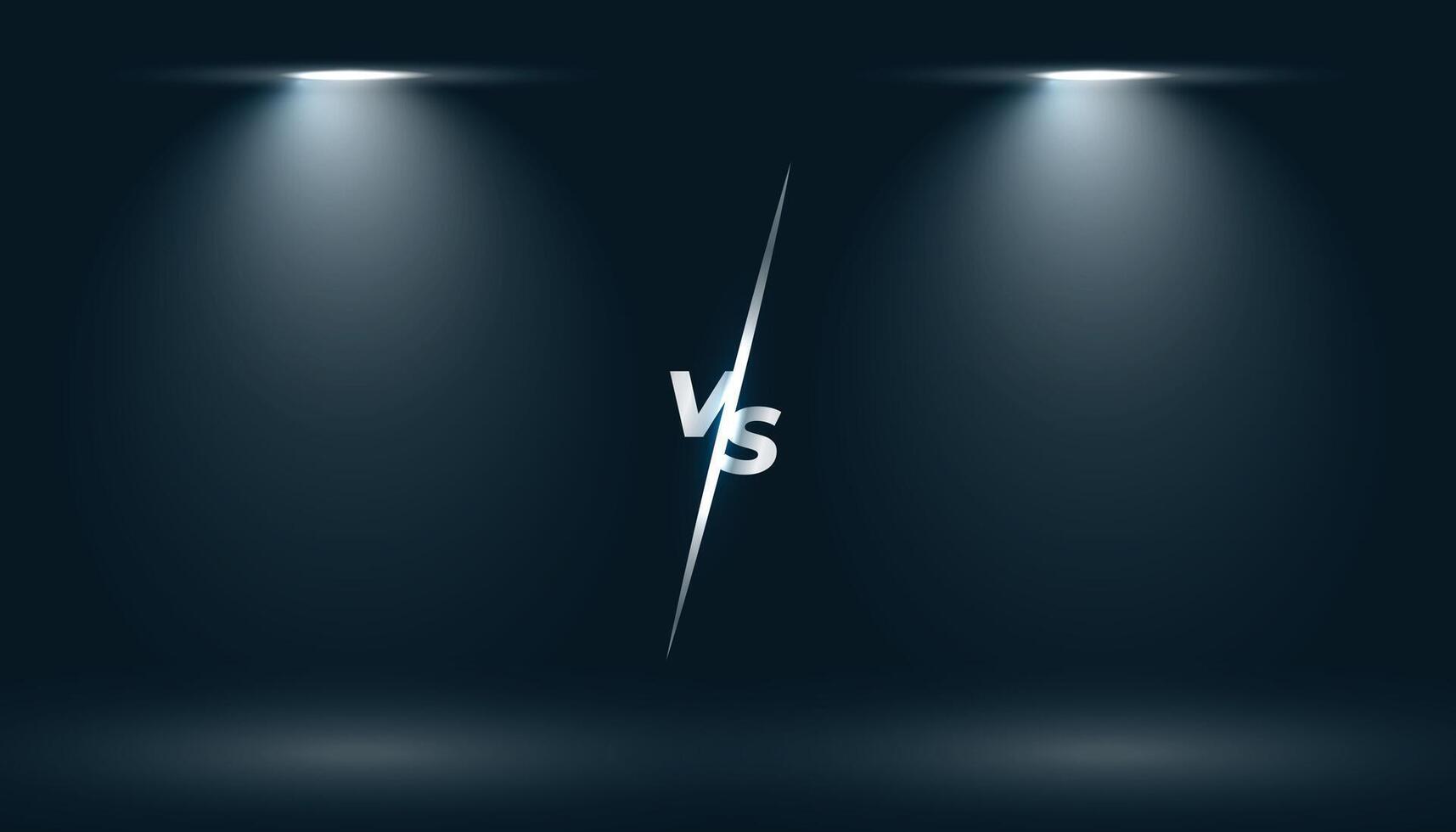 versus vs pantalla con dos atención ligero efecto vector