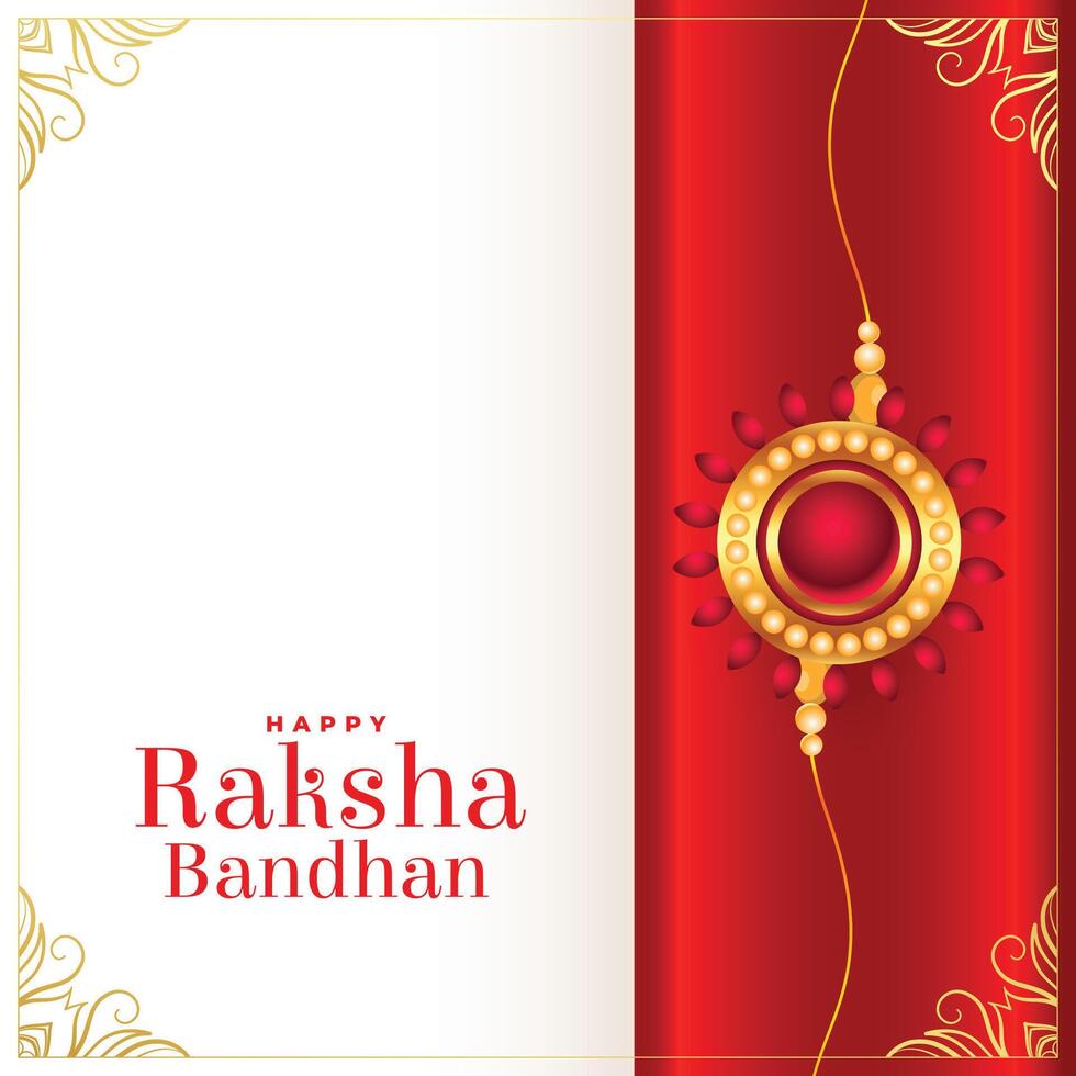 happy raksha bandhan festival greeting card background vector