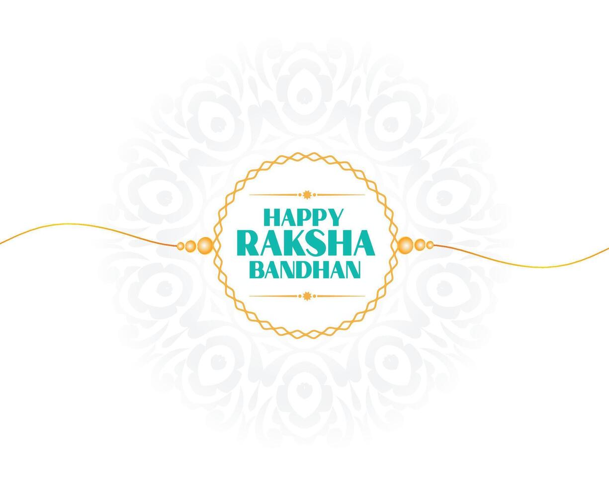 minimal style raksha bandhan background for brother and sister vector