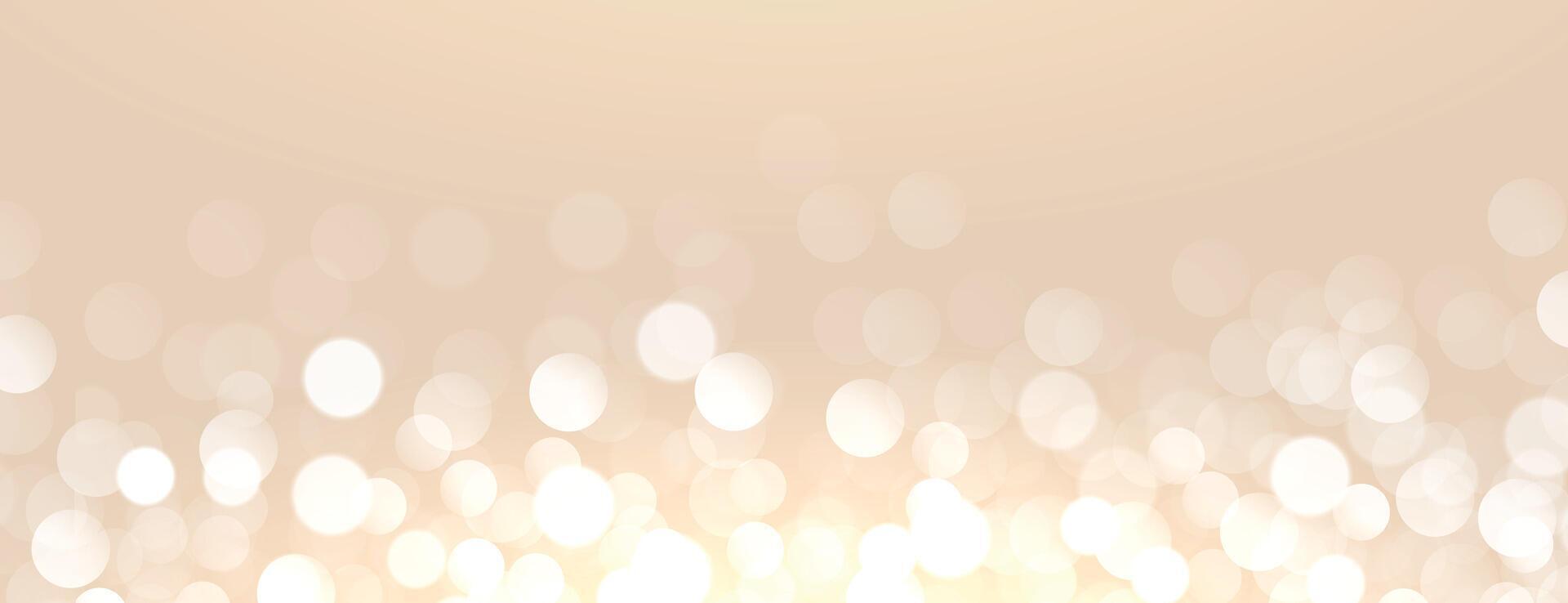 attractive golden background with bokeh light effect vector