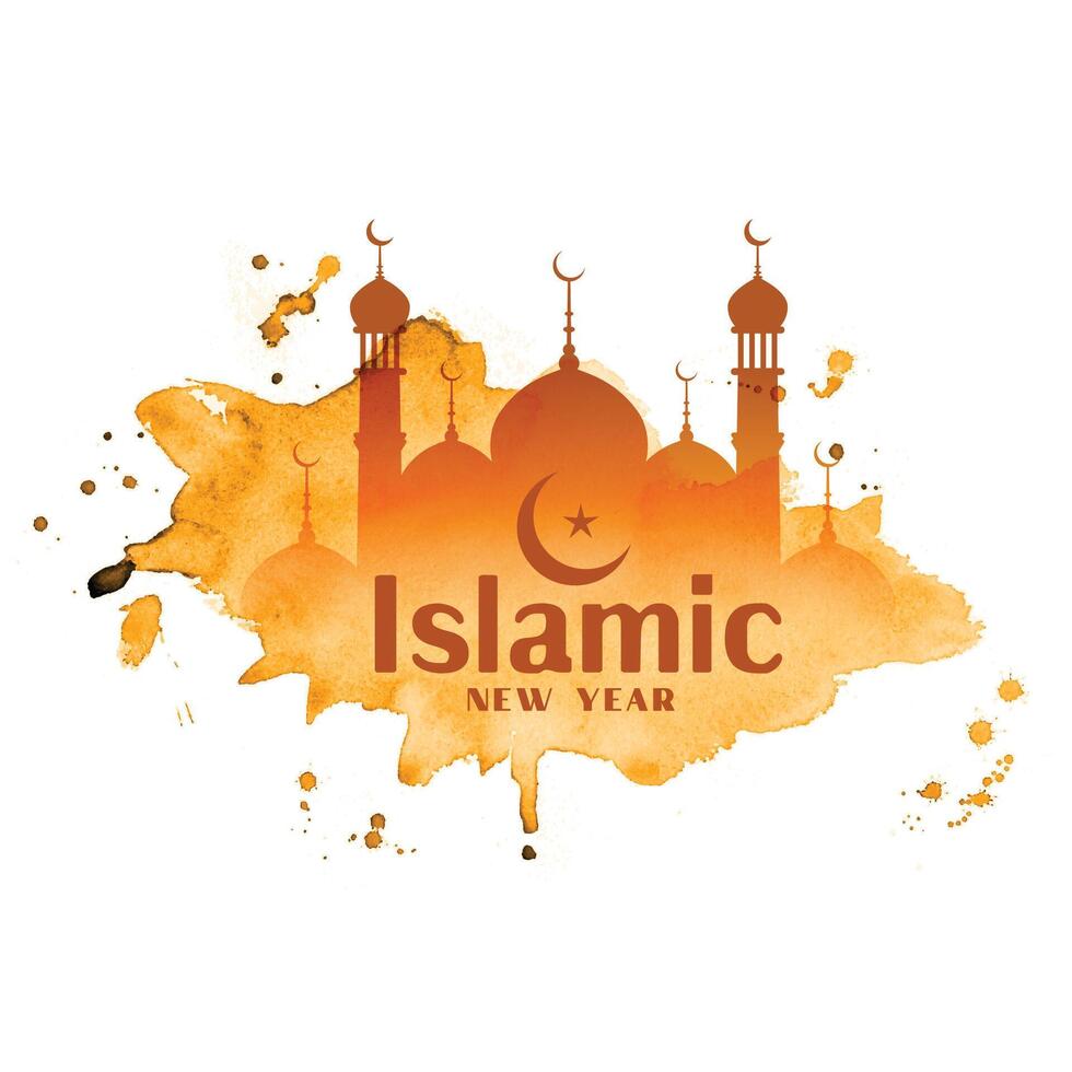 resumen islámico nuevo año festival tarjeta diseño antecedentes vector