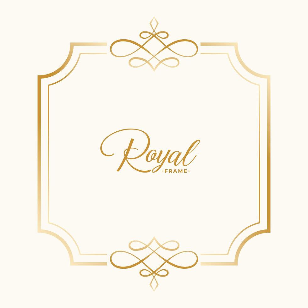 royal vintage frame decor with text space vector