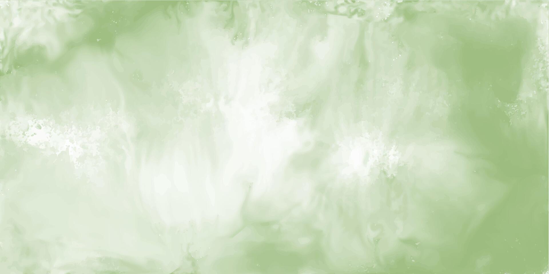 natural green hand painted watercolor texture background vector