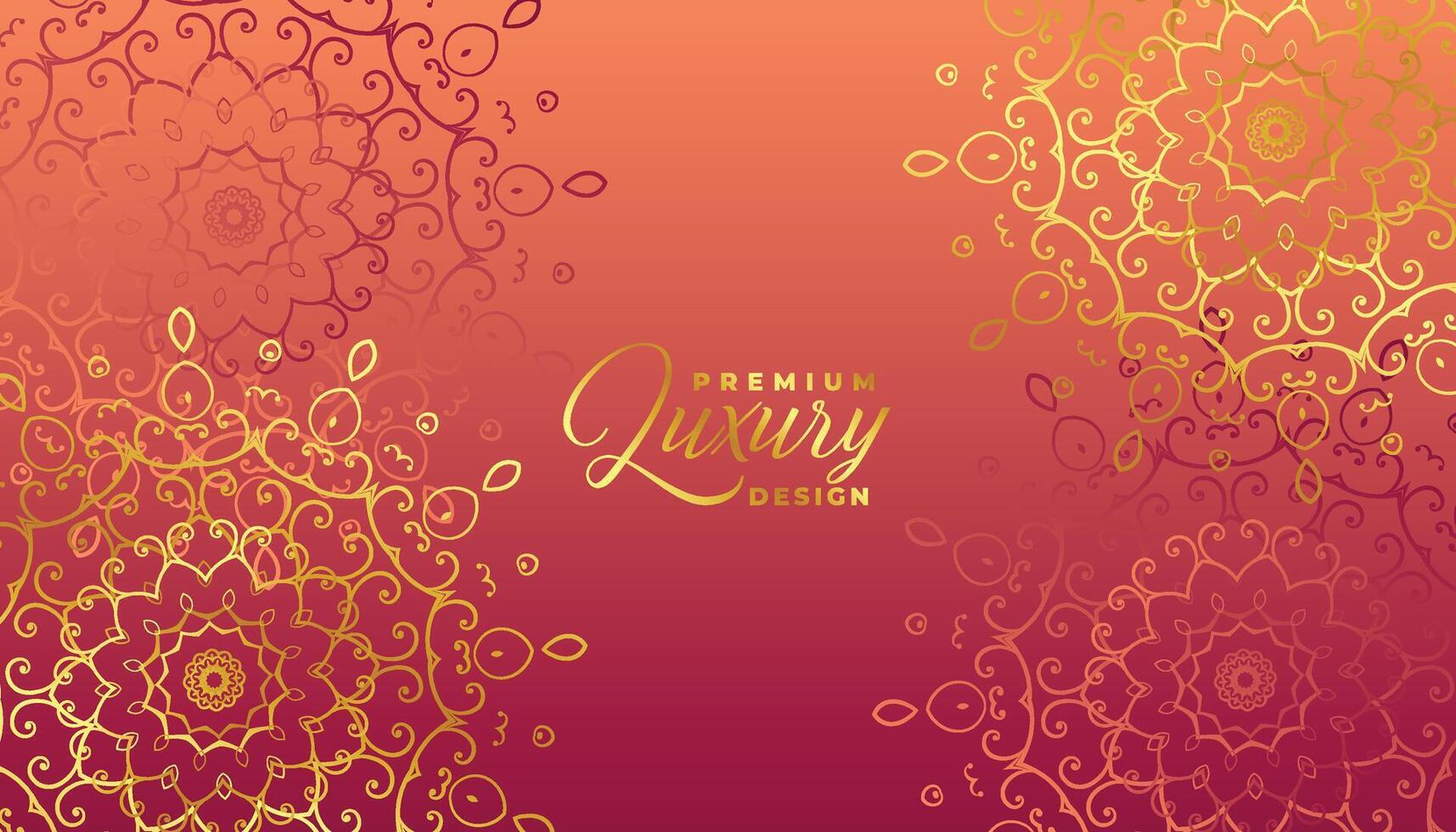 luxury decorative mandala golden pattern background vector