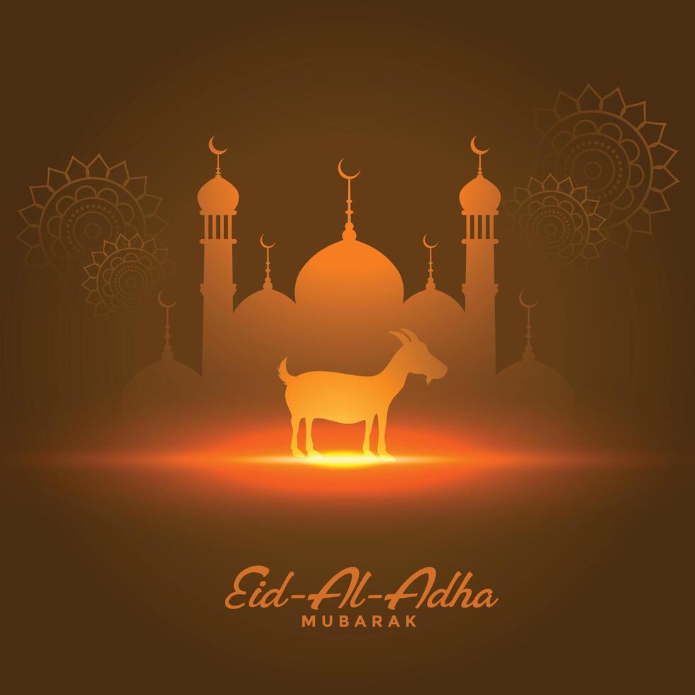 eid al adha festival background islamic greeting vector