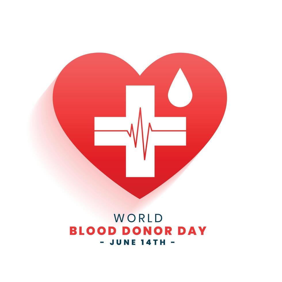 world blood donor day concept poster design vector