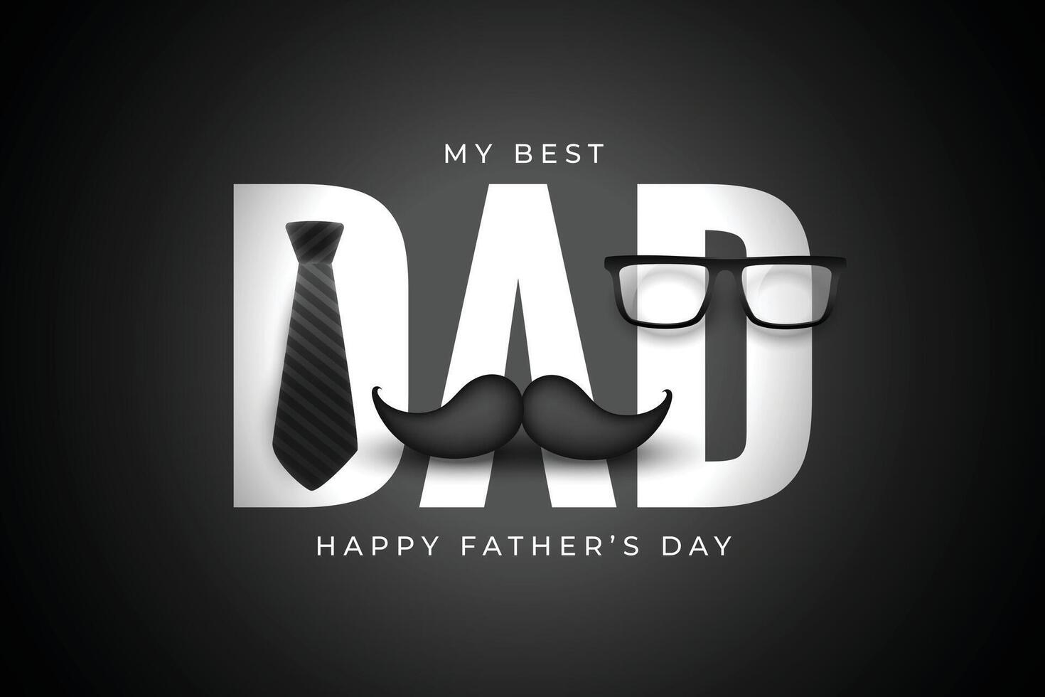 create happy fathers day background design card vector